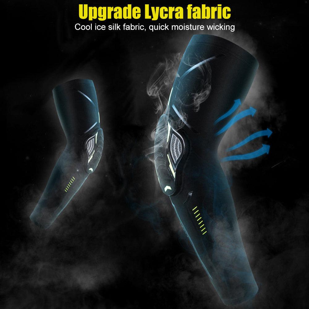 1Piece Sports Elbow Support Pads Breathable Arm Compression Shield Shape Crash Proof Elbow Pads Arm Sleeve Compression Sleeve For Outdoor Sports Running Basketball Football Volleyball Arm Cover