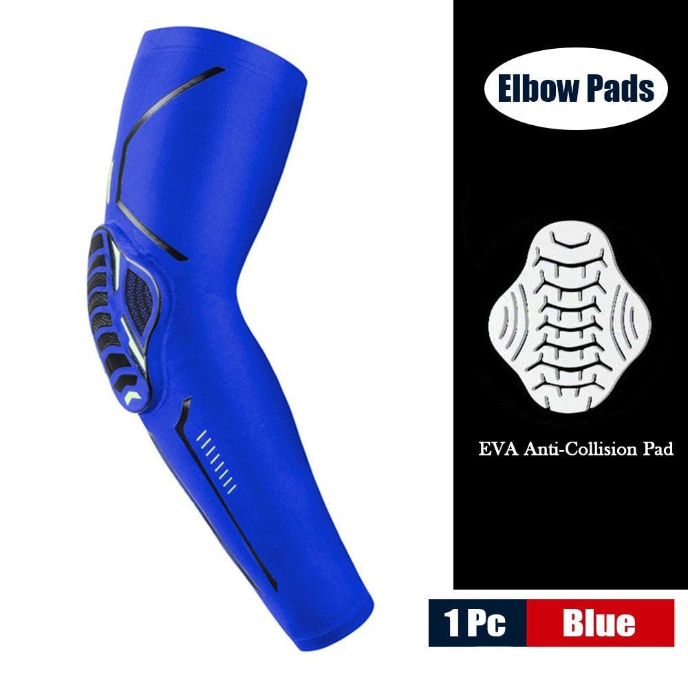 1Piece Sports Elbow Support Pads Breathable Arm Compression Shield Shape Crash Proof Elbow Pads Arm Sleeve Compression Sleeve For Outdoor Sports Running Basketball Football Volleyball Arm Cover