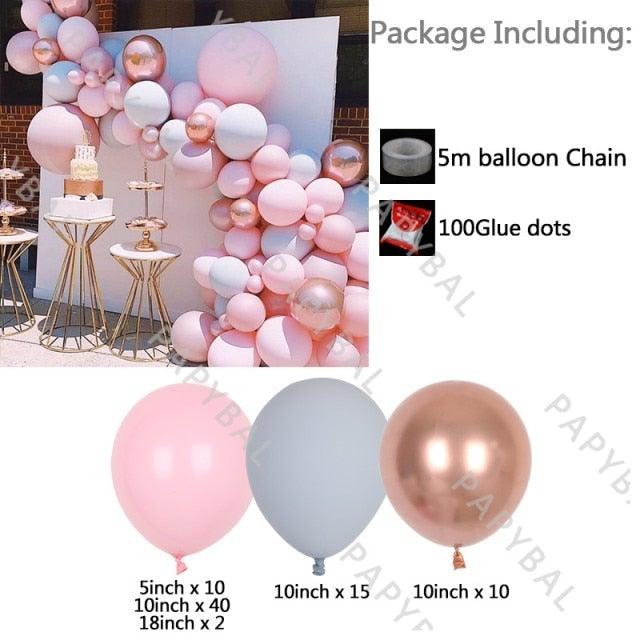1Set Purple Pink Luxury Balloons For Birthday Wedding Party Decorations Baby Shower Decorations For Girl