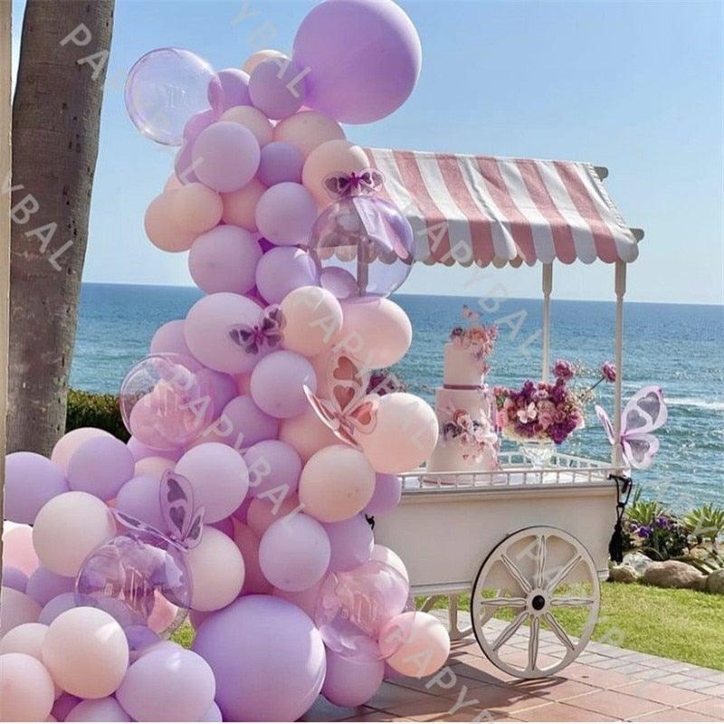 1Set Purple Pink Luxury Balloons For Birthday Wedding Party Decorations Baby Shower Decorations For Girl