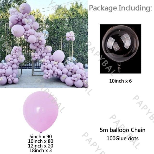 1Set Purple Pink Luxury Balloons For Birthday Wedding Party Decorations Baby Shower Decorations For Girl