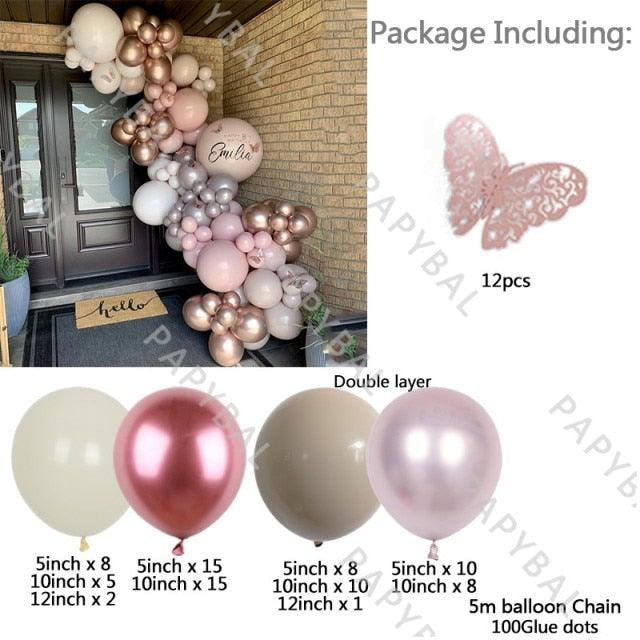 1Set Purple Pink Luxury Balloons For Birthday Wedding Party Decorations Baby Shower Decorations For Girl