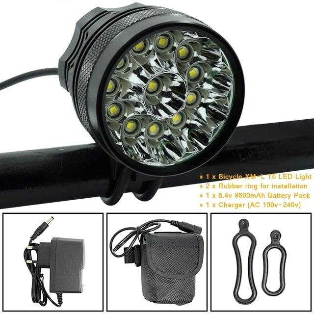 2 IN 1 Bicycle Headlight Bike Light Front Head Lamp Cycling Flashlight Mountain Bicycle Front Light With 6400mAh/8400mAh Rechargeable Battery Pack 3 Modes Bike Front Headlamp