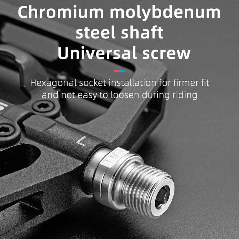 2 In 1 Bicycle Lock Pedal With Free Cleat For Road Bikes Aluminum Anti-Slip Sealed Bearing Lock Accessories Mountain Bike Pedals Bicycle Flat Platform Compatible With Mountain Bike Dual Function Sealed Clipless Aluminum 9/16