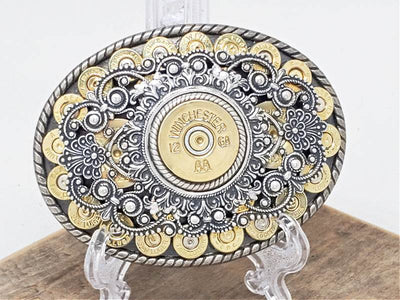 LADIES Oval Bullet & Shotshell Belt Buckle