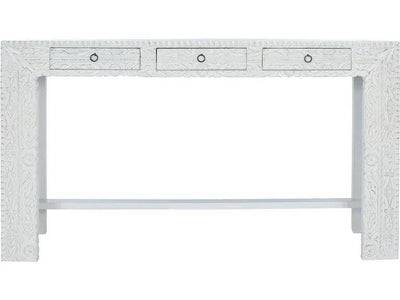 Janta Rectangular Console Table in White