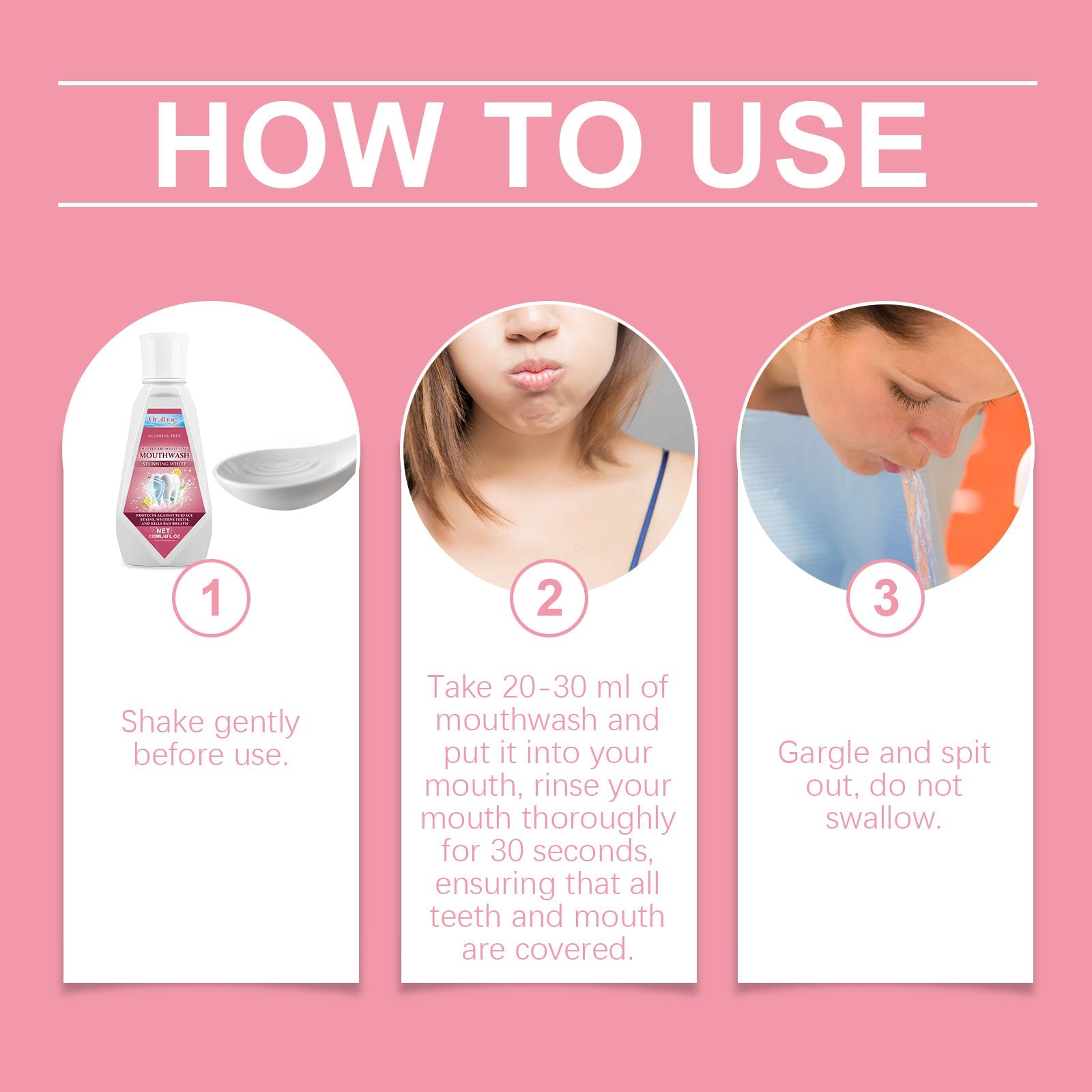 Mouth Care Beauty Mouthwash, Mint Fresh Breath, Gentle And Non-Irritating Gum Care