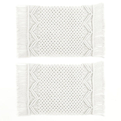 Boho Macrame Indoor/Outdoor Placemat 2-Pack Set