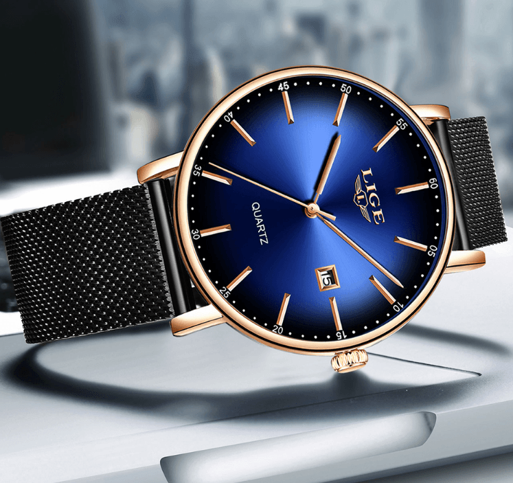 Men's Elegant Watch With Stainless Steel Straps And Special Date Display Excellent Look Unique Design Perfect Gift