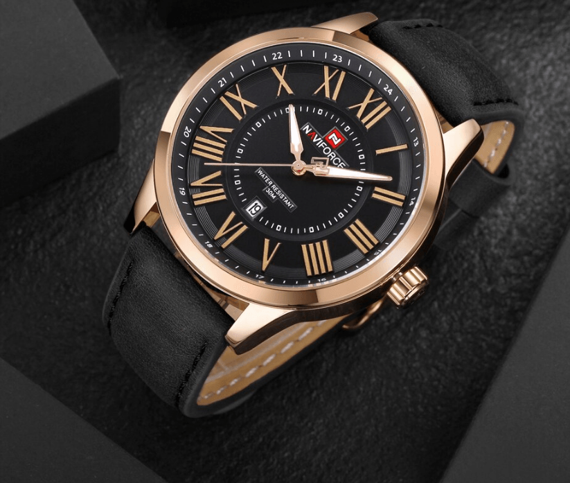 Universal Waterproof Watch With Details Of Great Design Numbers And Date Display Perfect Gift