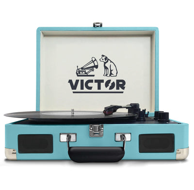 Victor Metro Dual Bluetooth Suitcase 3-Speed Turntable