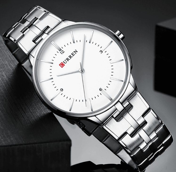 Men's Waterproof Watch With Shining Bracelet In Five Modern Designs Perfect Gift For Your Loved One