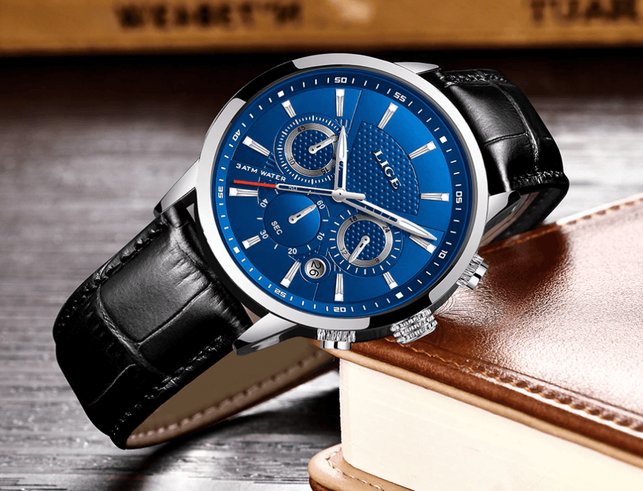 Men's Waterproof Watch With Chronometers Day View Sport Analog Watches Excellent Look Perfect Gift For Him