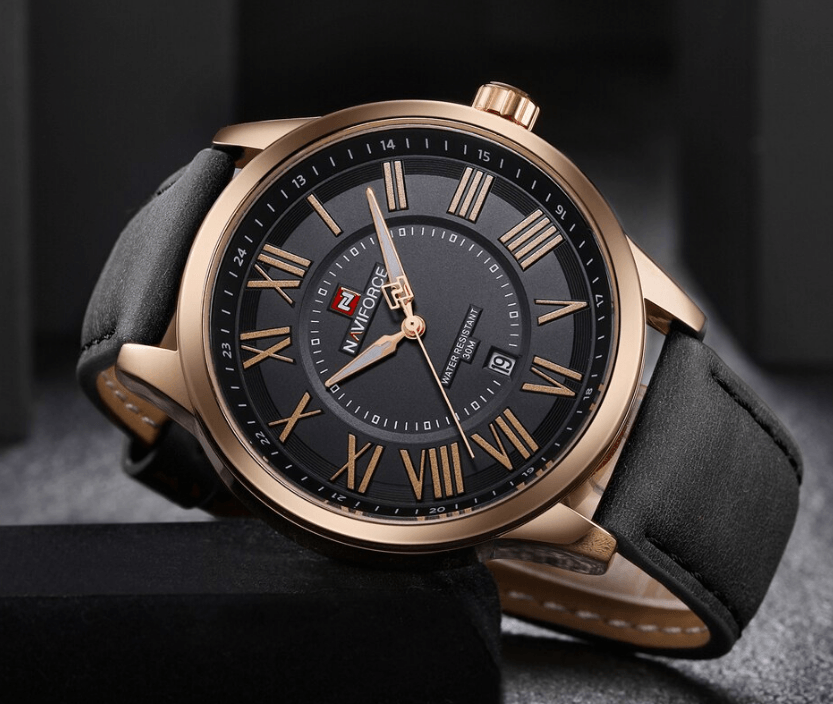 Universal Waterproof Watch With Details Of Great Design Numbers And Date Display Perfect Gift