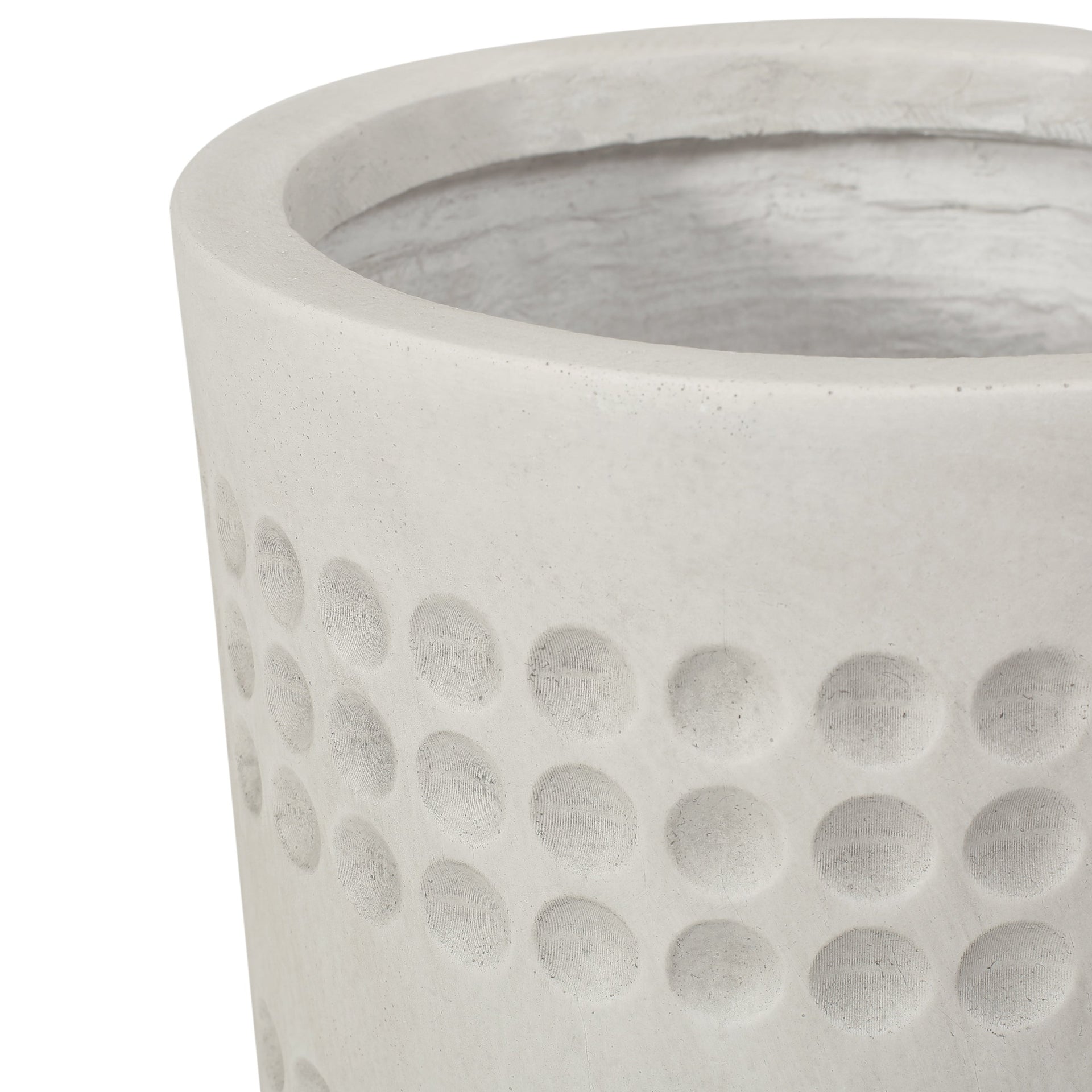 10-inch Cube Antique White MGO Planter