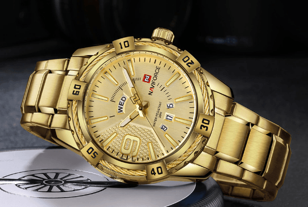 Men's Luxury Stainless steal Waterproof Watch With Day And Date Display Unique Design Perfect Gift In Modern Metal Men Wrist Watch Design