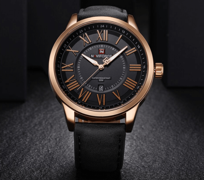 Universal Waterproof Watch With Details Of Great Design Numbers And Date Display Perfect Gift