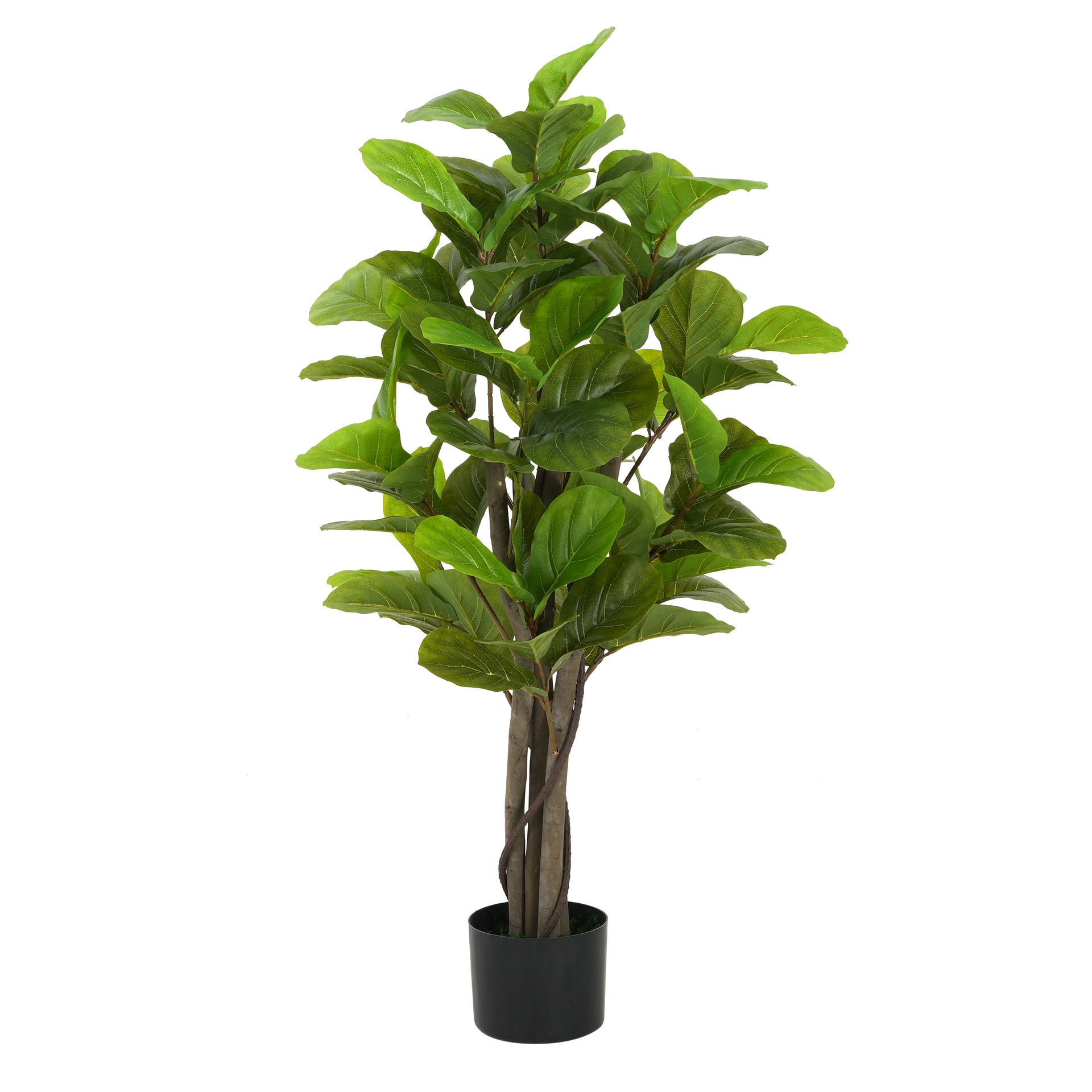 51' Artificial Fiddle Leaf Fig Tree With Pot