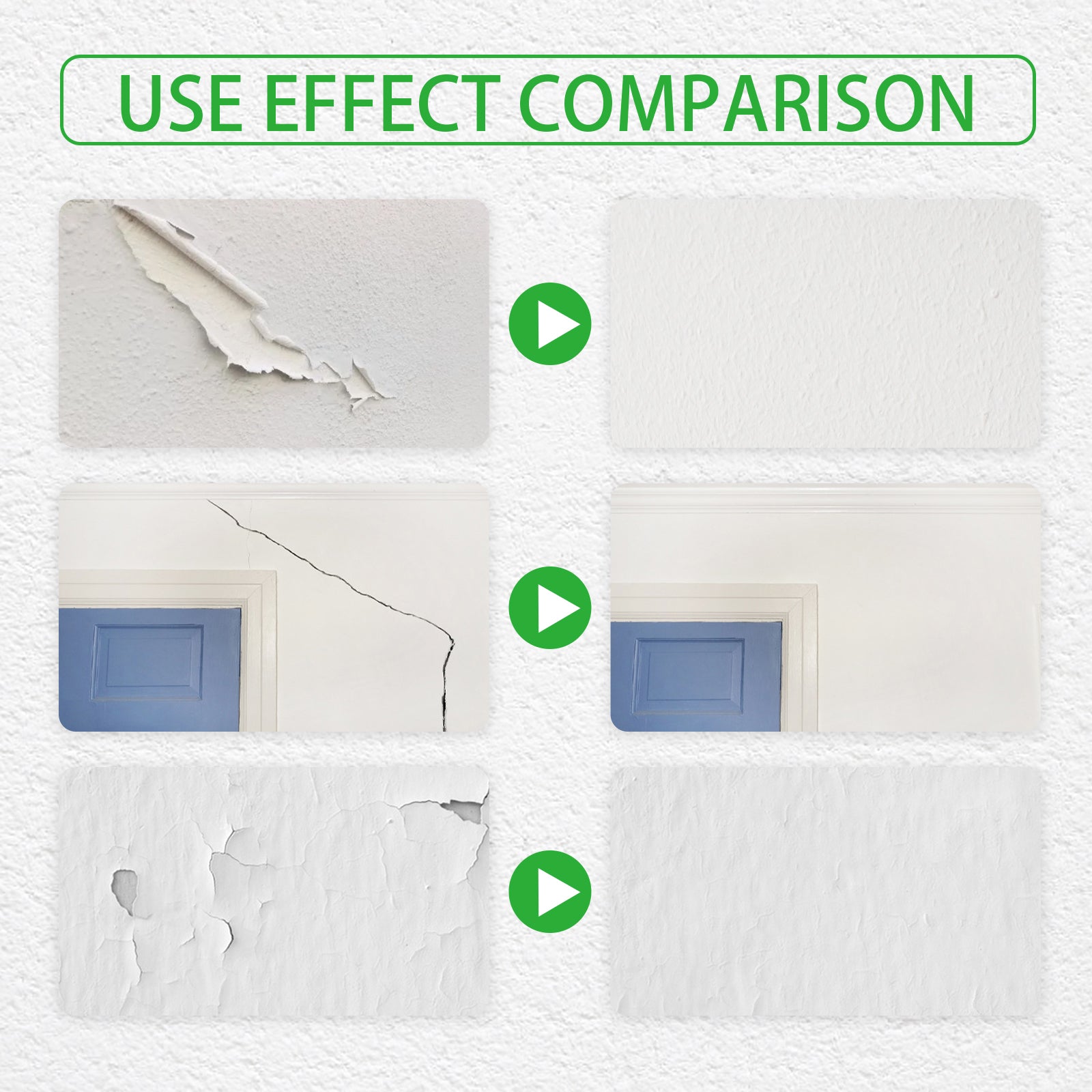 Wall Repair Paint: White Wall Repair Roller Brush Moisture-Proof Peeling Cover Stains And Cracks Renovation Paint