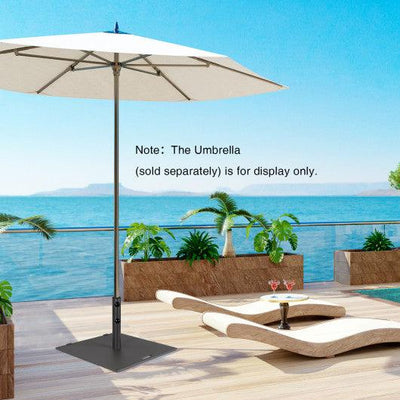 24 Inch Square Patio Umbrella Base 50 LBS Weighted-Black