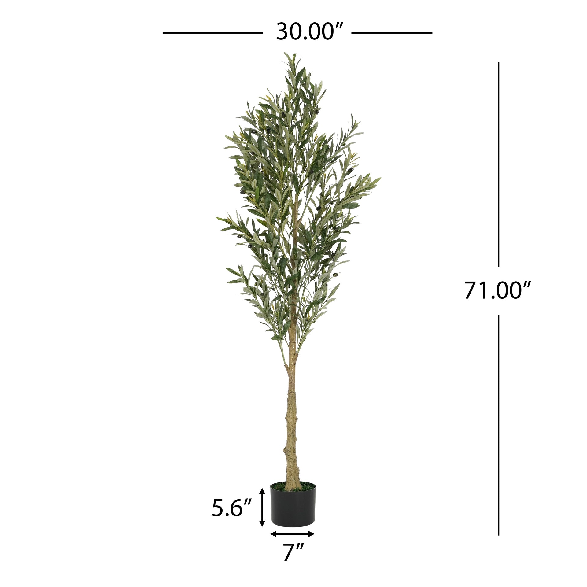 6' Artificial Olive Tree with Pot