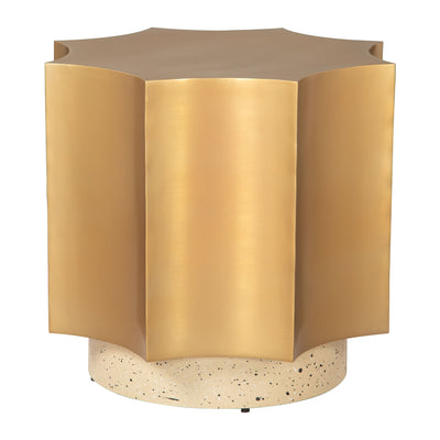 Osam Side Table Gold & Beige