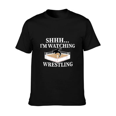 Shhh I'm Watching Wrestling Funny Wrestling Lover Gift T-Shirt