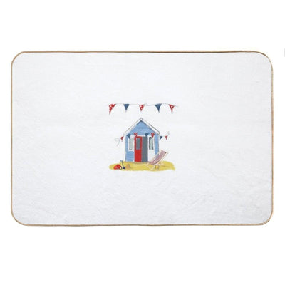 #Beach Hut Seaside Bath Mat