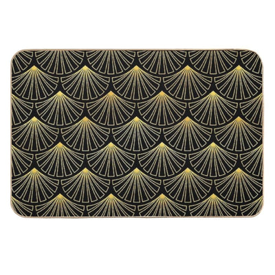 (Faux) Singapore Art Deco Motif Pattern Non-Slip Bath Mat