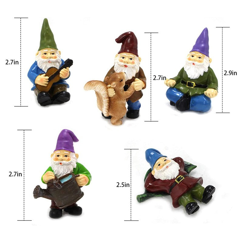 Resin Dwarf Flower Plantation Garden Fairy Potted Plant Insert