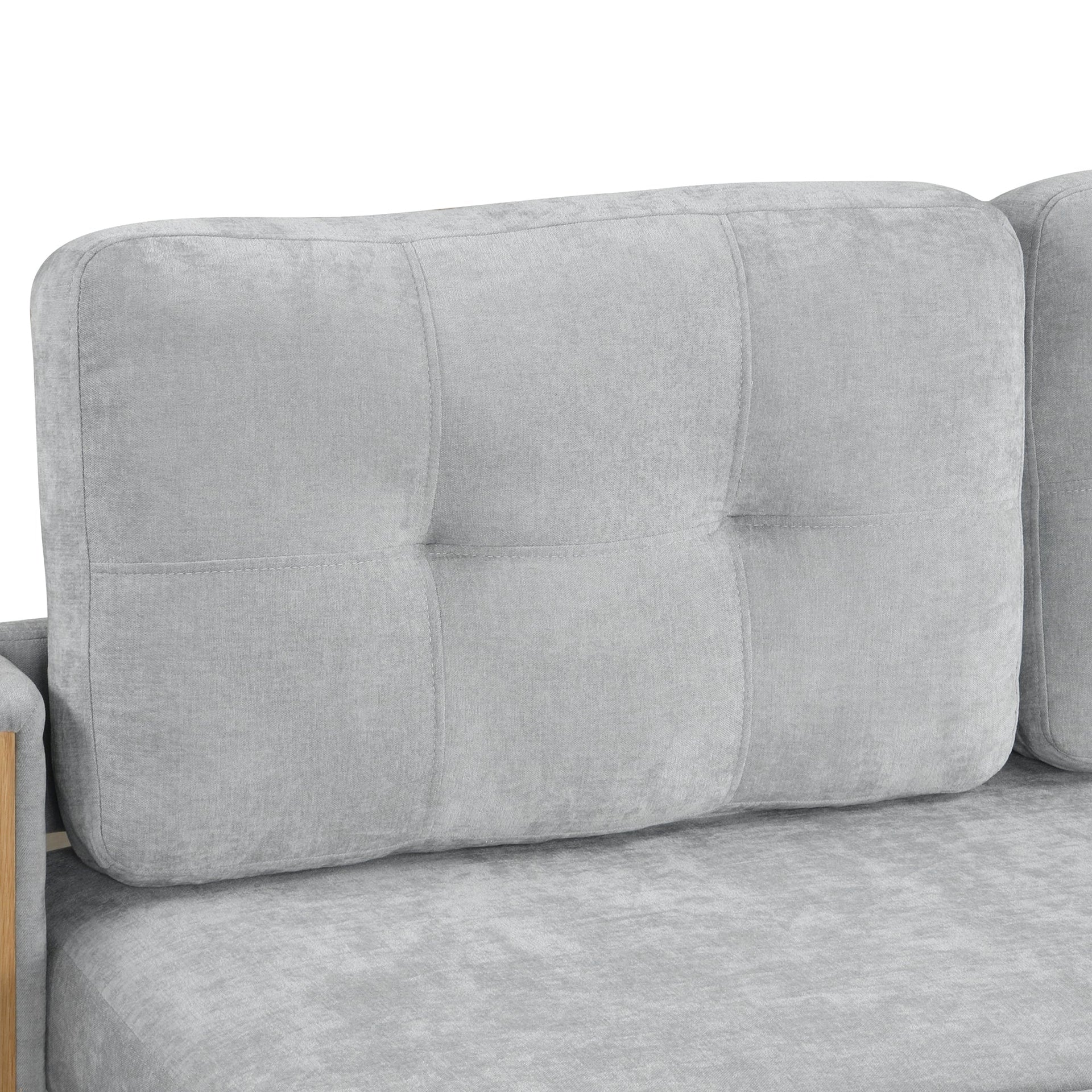 121.2' Versatile Sofa Bed Modular Sofa Free-combined Sofa with Two Storage Racks, Gray