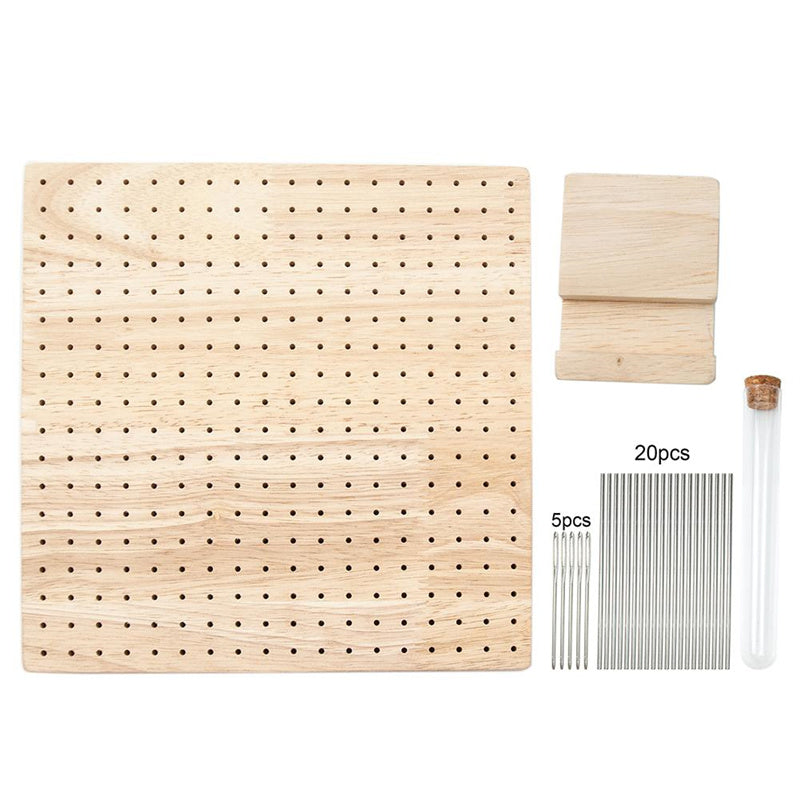Wooden blocking board Manual wool grid board With 324 Small Holes For Setting Sewing