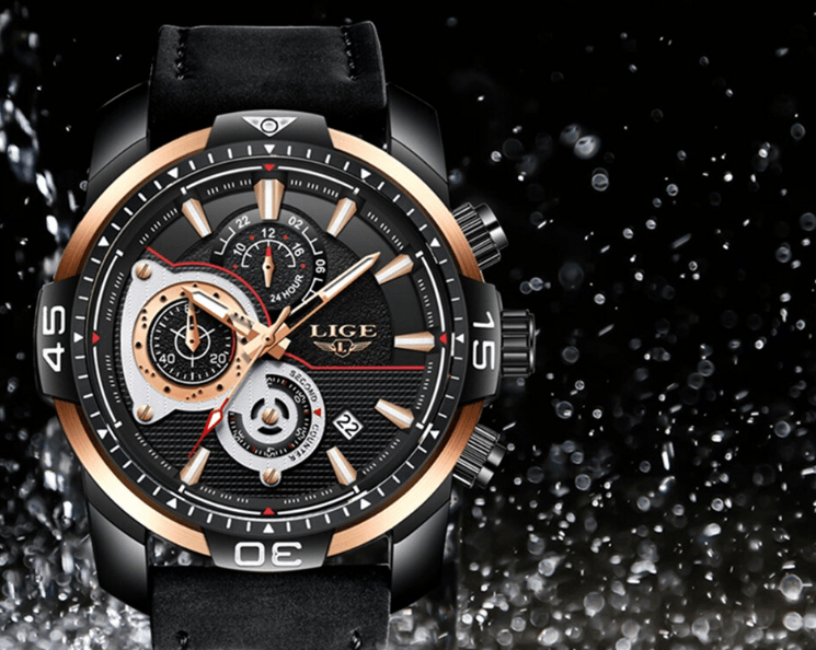 Men's Elegant Waterproof Watch With Leather Straps Business Style Watches Unique Design Perfect Gift For Your Man
