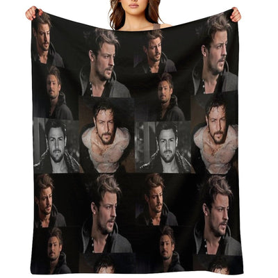 Tyler Hynes Collage Travel-friendly Throw Blanket