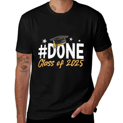 Done Class Of 2025 Graduation Graduate Men Women Kids Polyester Blend T-Shirt