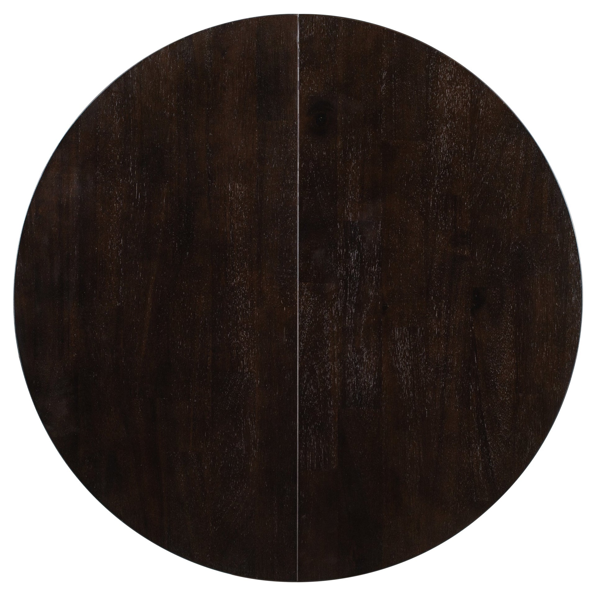 TREXM Farmhouse Round Extendable Dining Table with 16