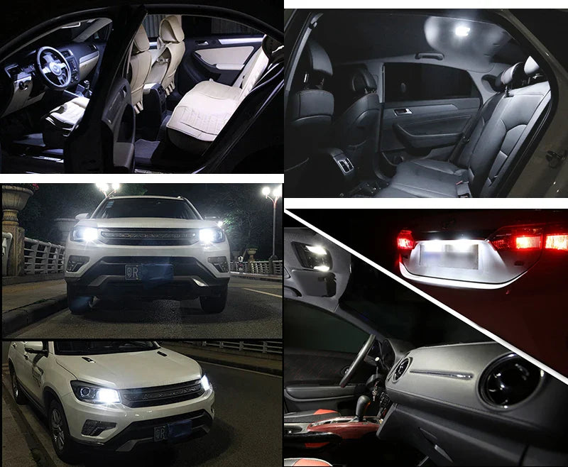 2PCS T10 W5W LED car interior light COB marker lamp 12V 168 194 501 Side Wedge parking bulb canbus auto for lada car styling
