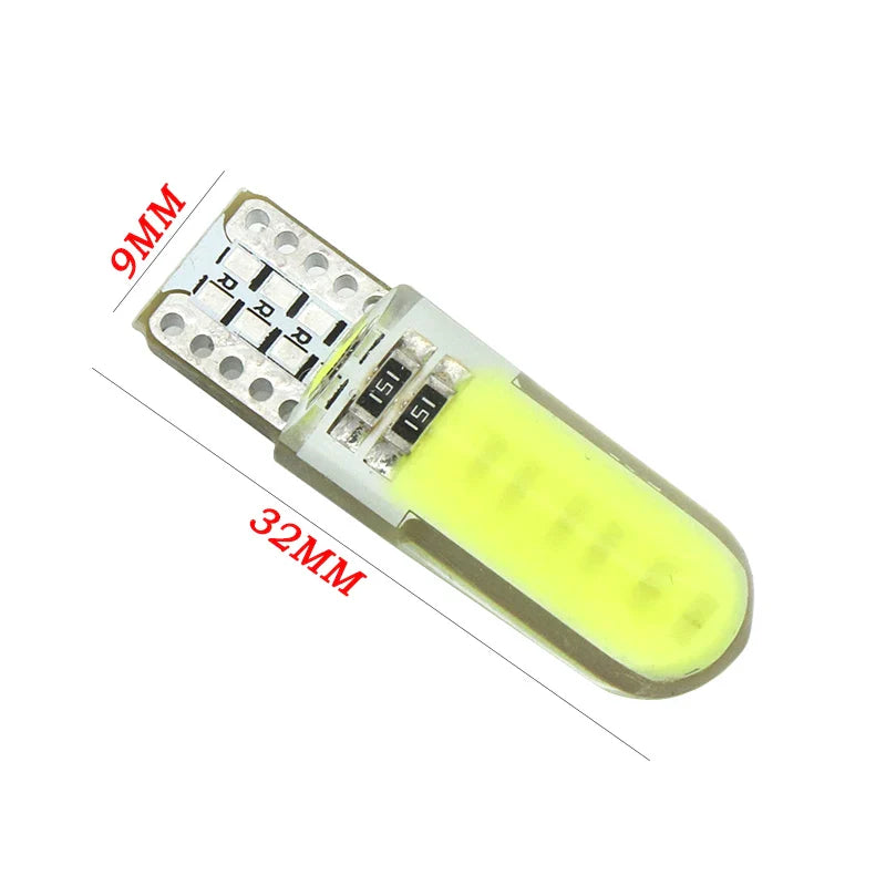 2PCS T10 W5W LED car interior light COB marker lamp 12V 168 194 501 Side Wedge parking bulb canbus auto for lada car styling