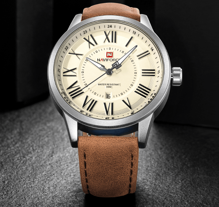Universal Waterproof Watch With Details Of Great Design Numbers And Date Display Perfect Gift