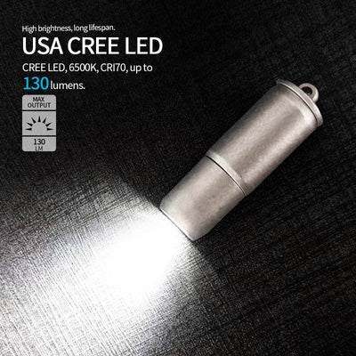 Rechargeable Keychain Flashlights 130 Lumens EDC Pocket Flashlights