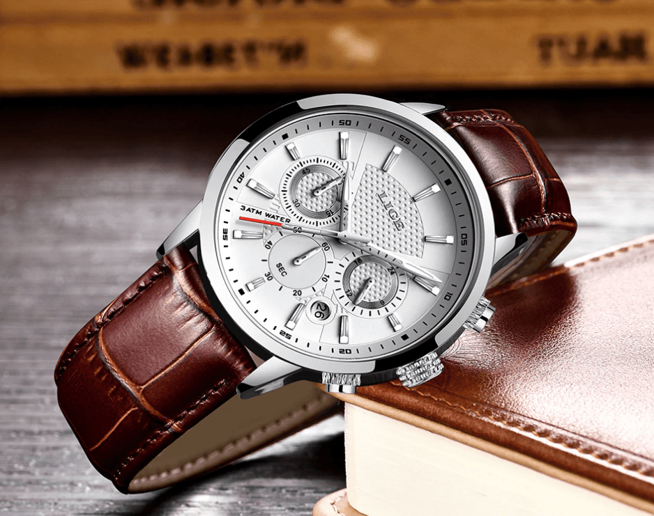 Men's Waterproof Watch With Chronometers Day View Sport Analog Watches Excellent Look Perfect Gift For Him