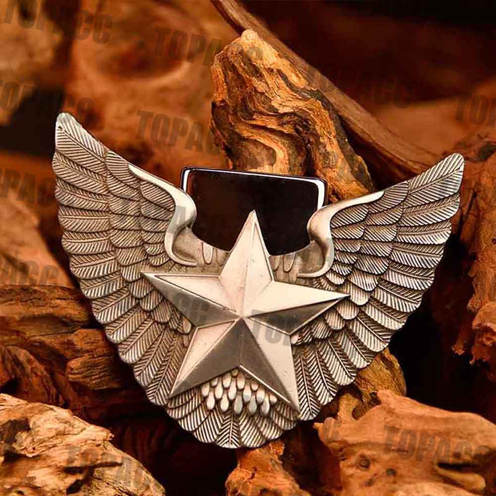 Western Metal Lighter Belt Buckle