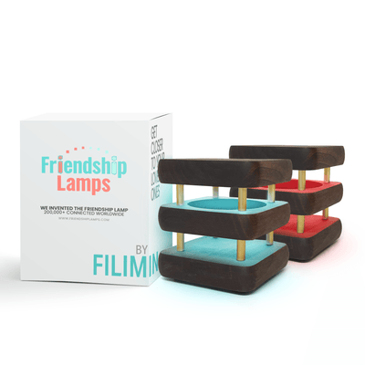Mini Mid-Century Kona Design Friendship Lamp – Compact Retro Wi-Fi Touch Lamp for Long-Distance Connection
