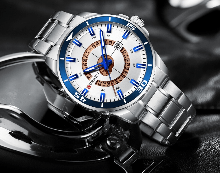Men's Modern Sports Waterproof Watch Luxury Unique Design Fluorescent Hands Perfect Gift
