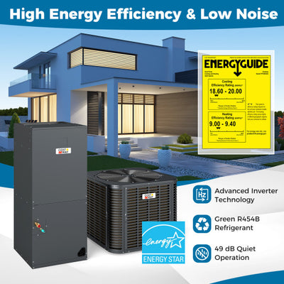 2 to 3 Ton 18.6-20 SEER2 Ultra-Low Temperature Heat Pump System (Operates down to -4°F)