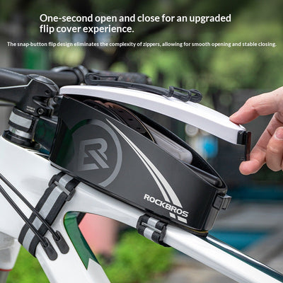 Rainproof Bike Bag For 4-6.5' Front Phone Bag Special PC Hard Shell With Free Rain Cover Motorcycle Bike Accessories Bike Phone Bag Bike Pouch Top Tube Bag Bicycle Front Frame Bag Waterproof Bike Accessories Bag Phone Holder Compatible With Smartphones