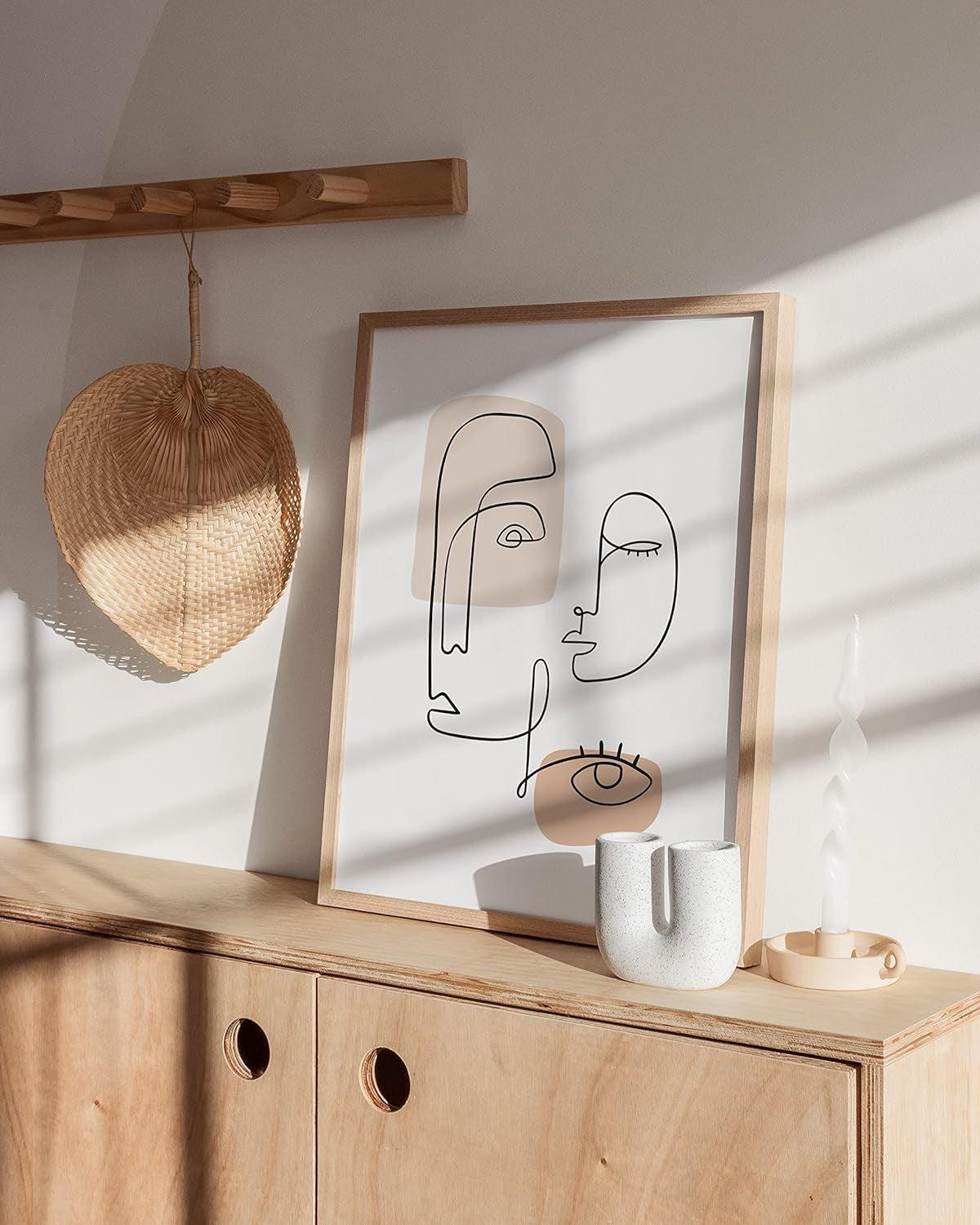 Minimalist Line Drawing Wall Art, Unframed 12