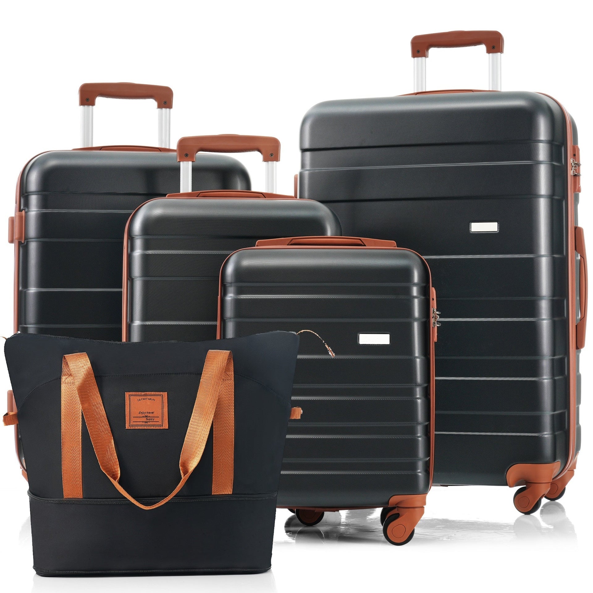 5-Piece Luggage Set with Expandable Travel Bag - Includes 16