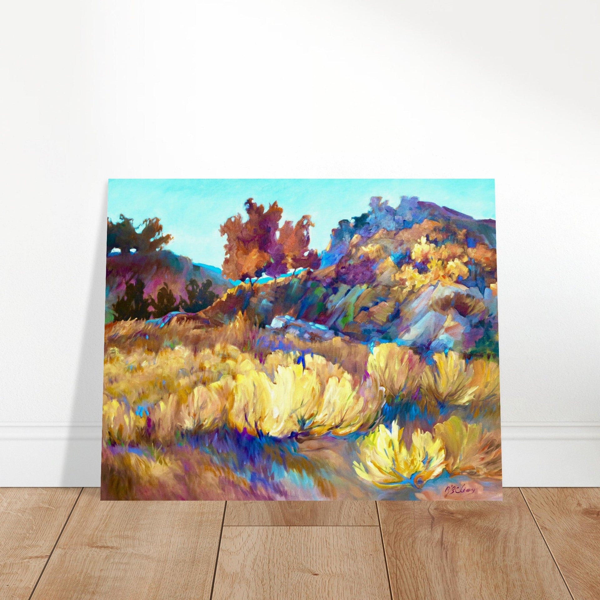 'Rock Ridge' Landscape I 16x20 Museum-Quality Matte Paper Poster | Original Artwork by American Artist Barbara Cleary
