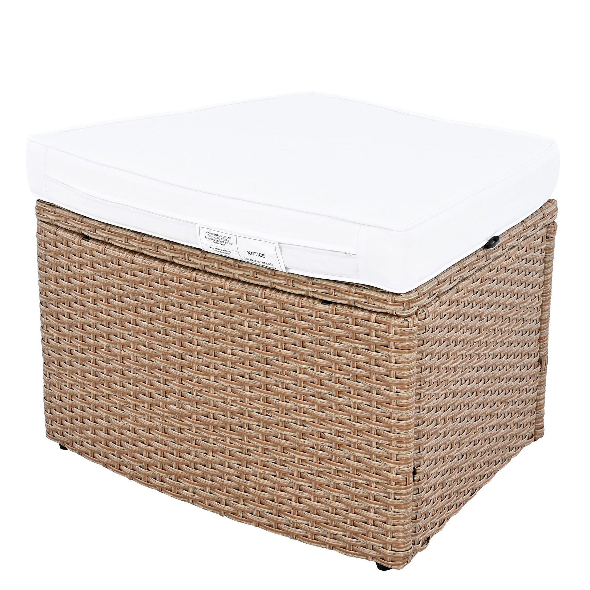 10-Piece Outdoor Sectional Half Round Patio Rattan Sofa Set, PE Wicker Conversation Furniture Set for Free Combination, White
